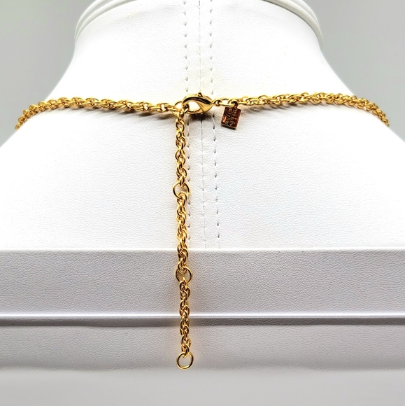 Alexis Bittar Two Tone Silver and Gold Edgy Spiked Bib Necklace with Crystals - Picture 12 of 14